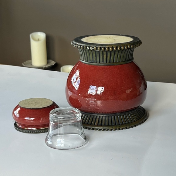 VTG PartyLite Moroccan Spice candle decor, pillar & votive/tealight holder - Picture 7 of 9